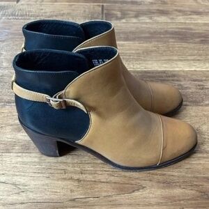 Wolverine Tan and Black Ankle Boots